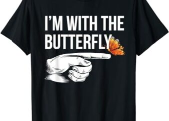 I’m With Butterfly Party Matching Couples Halloween Costume T-Shirt PNG File