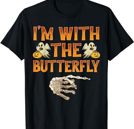 I’m with the butterfly shirt costume funny halloween couple t-shirt png file