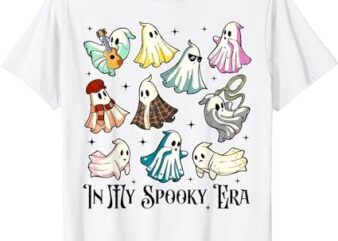 In My Spooky Era Cute Ghost Music Lover Halloween Costume T-Shirt PNG File