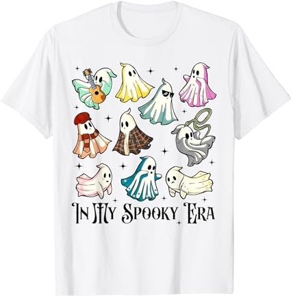 In my spooky era cute ghost music lover halloween costume t-shirt png file