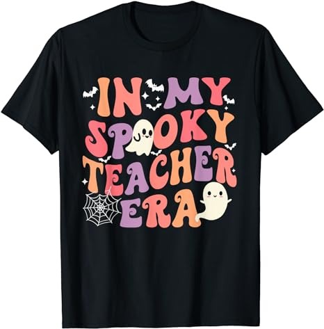 In My Spooky Teacher Era Ghost Halloween Retro Teacher’s Day T-Shirt PNG File