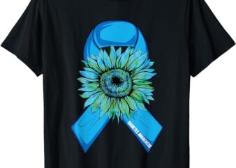In November We Wear Blue Sunflower Diabetes Awareness Month T-Shirt