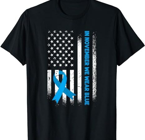 In november we wear blue – t1d diabetes awareness t-shirt