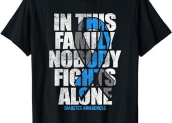 In November we Wear Blue T1D T2D Diabetic Diabetes Awareness T-Shirt