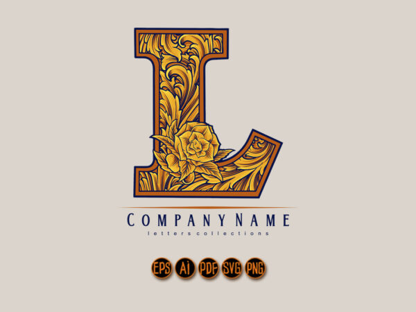 Infinite elegance lettering l monogram t shirt design for sale Infinite elegance lettering l monogram t shirt design for sale