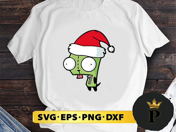 Invader zim santa gir svg, merry christmas svg, xmas svg png dxf eps t shirt design for sale
