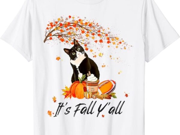 It’s fall y’all cute black cat lovers thanksgiving halloween t-shirt t-shirt png file