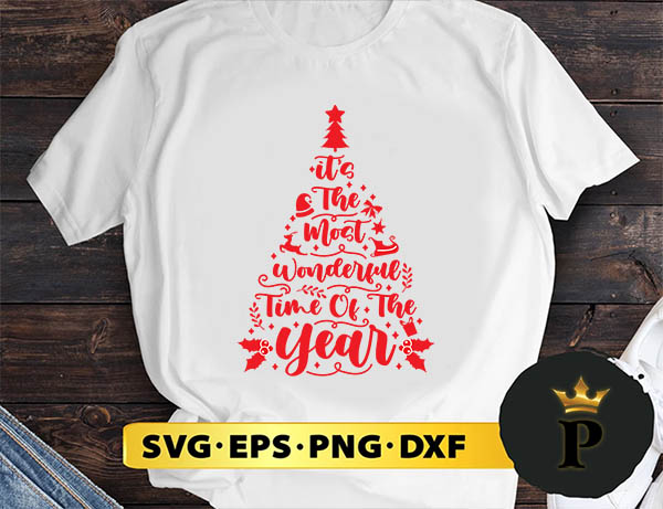 Its the most wonderful Time of the year SVG, Merry Christmas SVG, Xmas SVG PNG DXF EPS