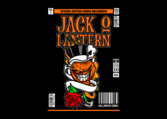 JACK O LANTERN CARD vector clipart