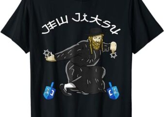 Jew Jitsu Karate Funny Hanukkah Jiu Jitsu Martial Arts Gift T-Shirt PNG File