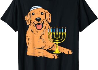 Jewish Golden Retriever Dog Hanukkah Pajamas Chanukah PJs T-Shirt PNG File