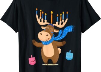 Jewish Moose Funny Hanukkah Shirt Moose Girl Women Pajamas T-Shirt PNG File