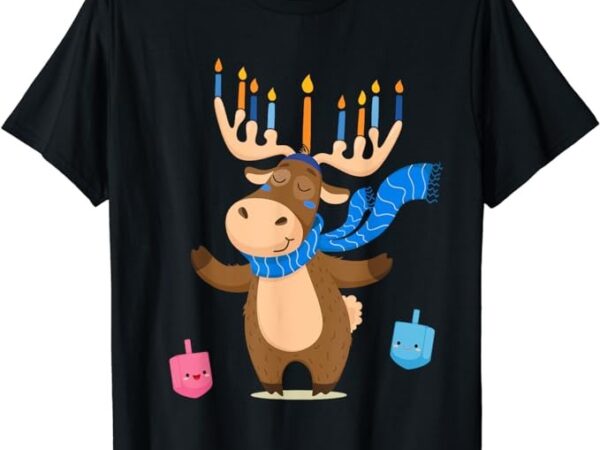 Jewish moose funny hanukkah shirt moose girl women pajamas t-shirt png file