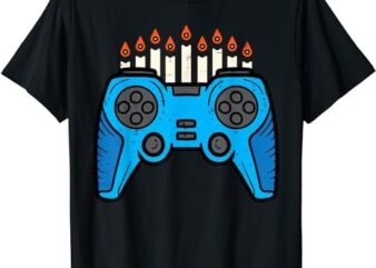Jewish Video Game Gamer Hanukkah Chanukah Men Boy Youth Kids T-Shirt PNG File