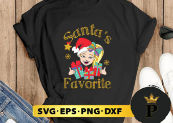 Jojo Siwa Santa’s Favorite SVG, Merry Christmas SVG, Xmas SVG PNG DXF EPS