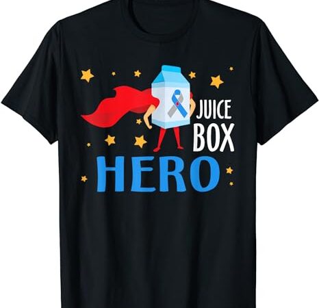 Juice box hero type 1 t1d diabetes diabetic awareness month t-shirt