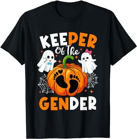Keeper Of The Gender Reveal Baby Fall Halloween Thanksgiving T-Shirt PNG File