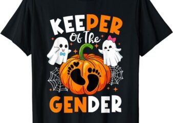 Keeper Of The Gender Reveal Baby Fall Halloween Thanksgiving T-Shirt