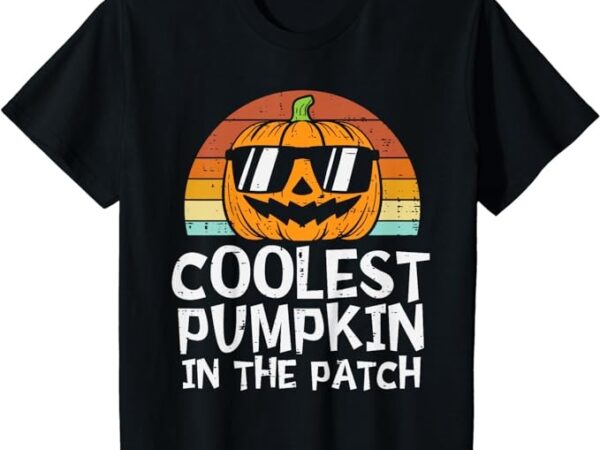 Kids coolest pumpkin in the patch toddler boys halloween kids t-shirt png file