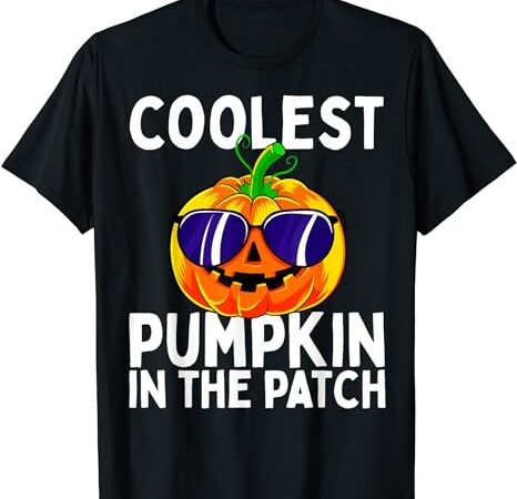 Kids coolest pumpkin in the patch halloween boys girls t-shirt png file