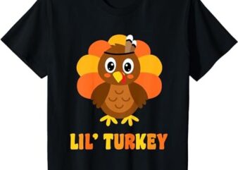 Kids Cute Lil Turkey Boy Thanksgiving T-Shirt