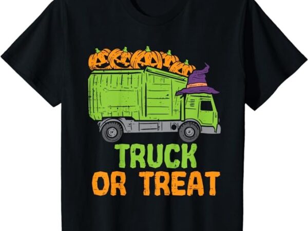 Kids garbage truck pumpkins toddler baby boys halloween kids t-shirt png file