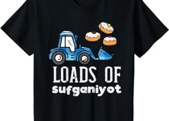 Kids Hanukkah Truck Loads Sufganiyot Chanukah Boys Kids Toddlers T-Shirt PNG File