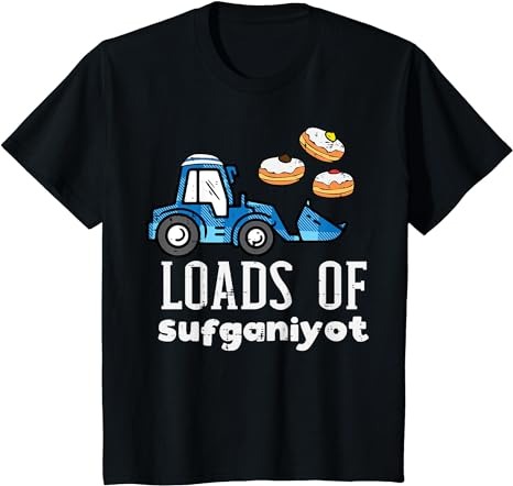 Kids hanukkah truck loads sufganiyot chanukah boys kids toddlers t-shirt png file