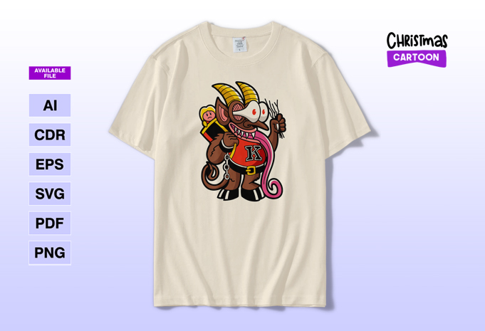 Krampus Kidnapping Children - Buy t-shirt designs