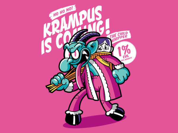 Krampus is coming! t shirt vector art