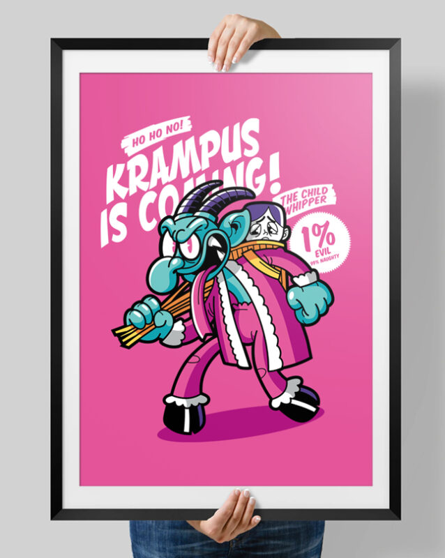 t-shirt vector Christmas Horror Cartoon Character