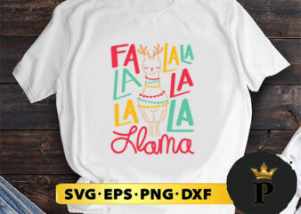 Llama Christmas SVG, Merry Christmas SVG, Xmas SVG PNG DXF EPS t shirt vector graphic