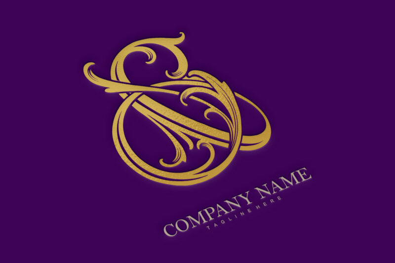 Flourish ampersand classic logo elegant