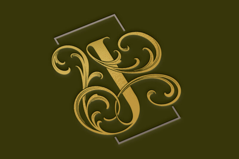 Regal vintage letter J monogram logo elegance