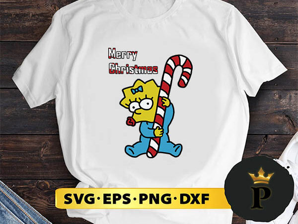 Maggie simpson merry christmas vintage movie svg, merry christmas svg, xmas svg png dxf eps t shirt designs for sale