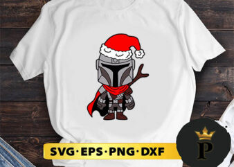 Mandalorian Star Wars Christmas SVG, Merry Christmas SVG, Xmas SVG PNG DXF EPS