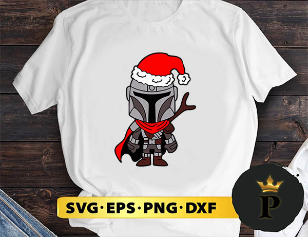 Mandalorian Star Wars Christmas SVG, Merry Christmas SVG, Xmas SVG PNG DXF EPS