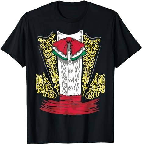 Mariachi Charro Mexican Costume For Dia de los Muertos T-Shirt PNG File