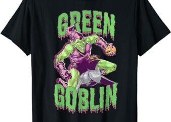 Marvel Halloween Green Goblin Slimy Font Vintage Comic Logo T-Shirt PNG File