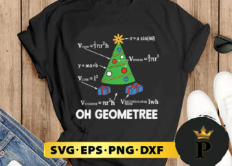 Math Geometry Christmas Tree Teacher SVG, Merry Christmas SVG, Xmas SVG PNG DXF EPS