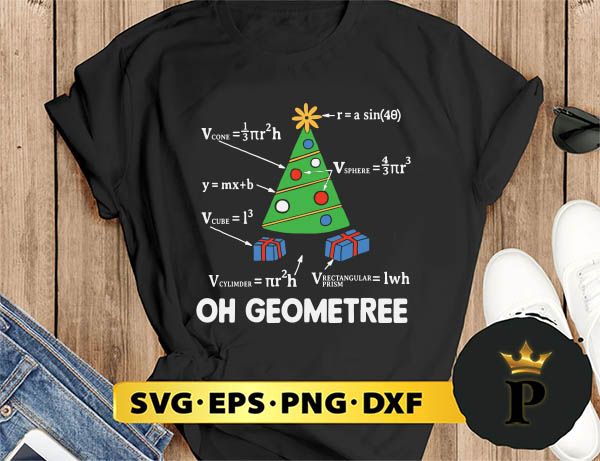Math Geometry Christmas Tree  Teacher SVG, Merry Christmas SVG, Xmas SVG PNG DXF EPS