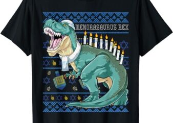 Menorasaurus Rex Hanukkah Shirt Jewish Dinosaur Menorah T-Shirt PNG File