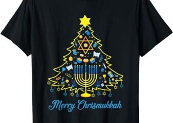 Merry Chrismukkah Christmas Tree Hanukkah Chanukah 2023 T-Shirt PNG File