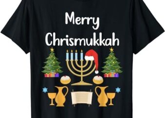 Merry Chrismukkah Hanukkah Christmas Half Jewish Fun Gift T-Shirt PNG File