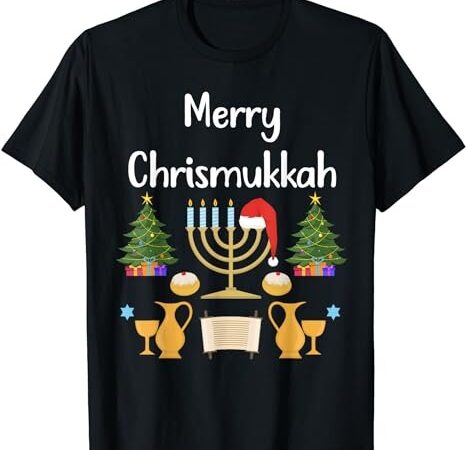 Merry chrismukkah hanukkah christmas half jewish fun gift t-shirt png file