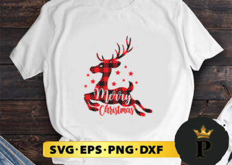 Merry Christmas Deer SVG, Merry Christmas SVG, Xmas SVG PNG DXF EPS