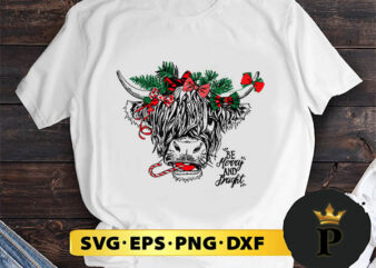 Merry Christmas Heifers SVG, Merry Christmas SVG, Xmas SVG PNG DXF EPS t shirt designs for sale