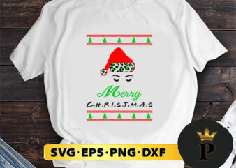 Merry Christmas Leopard Santa Hat SVG, Merry Christmas SVG, Xmas SVG PNG DXF EPS