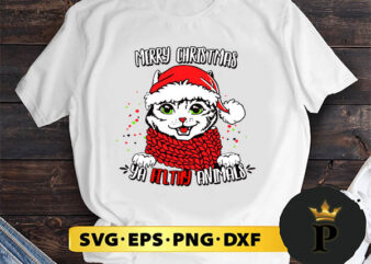 Merry Christmas Ya Filthy Animals SVG, Merry Christmas SVG, Xmas SVG PNG DXF EPS