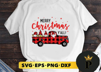 Merry Christmas Y’all Gnome SVG, Merry Christmas SVG, Xmas SVG PNG DXF EPS